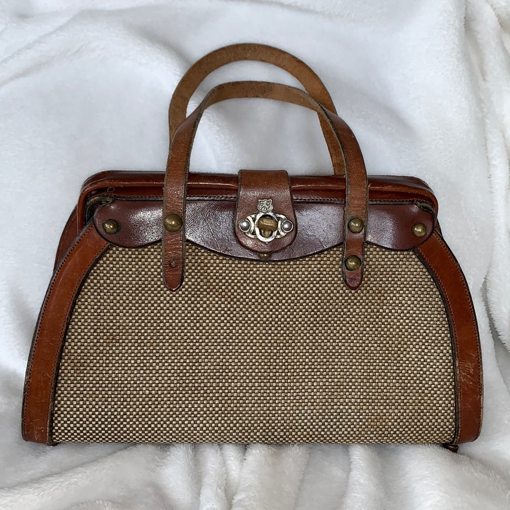 -  John Romain Tweed & Leather Purse